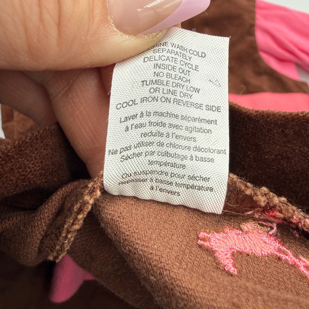 Hartstrings 12M Embroidered Horse Dress 3 Pc Set Pink Brown Baby Girl Outfit - Picture 14 of 16